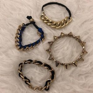 4 Set Gold Bracelets